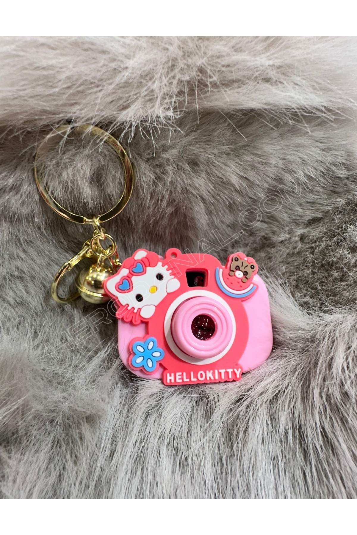 Sanrio Resim Yansıtmalı Fotoğraf Makinesi Modelli Anahtarlık - Hello Kitty - Pembe