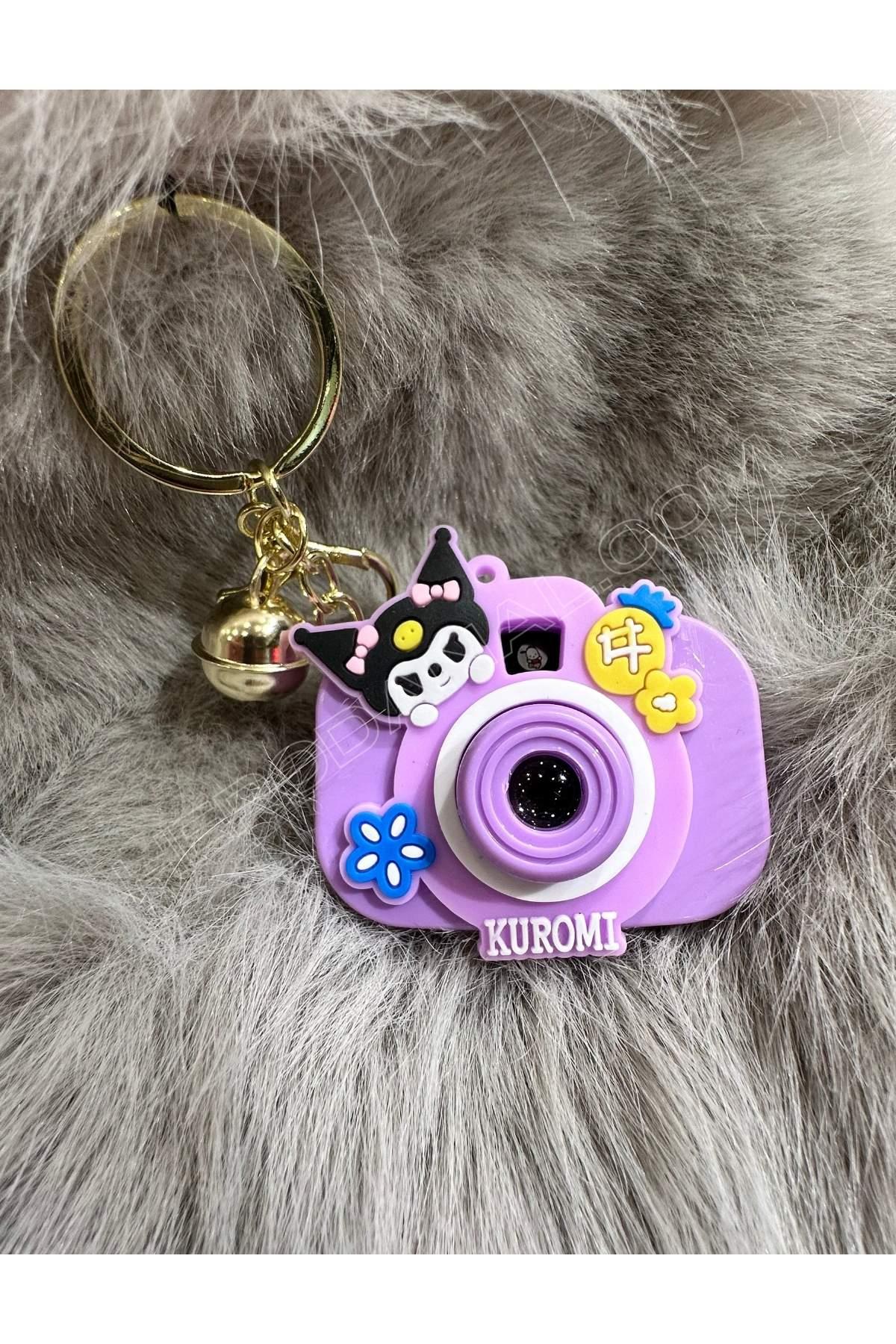 Sanrio Resim Yansıtmalı Fotoğraf Makinesi Modelli Anahtarlık - Kuromi
