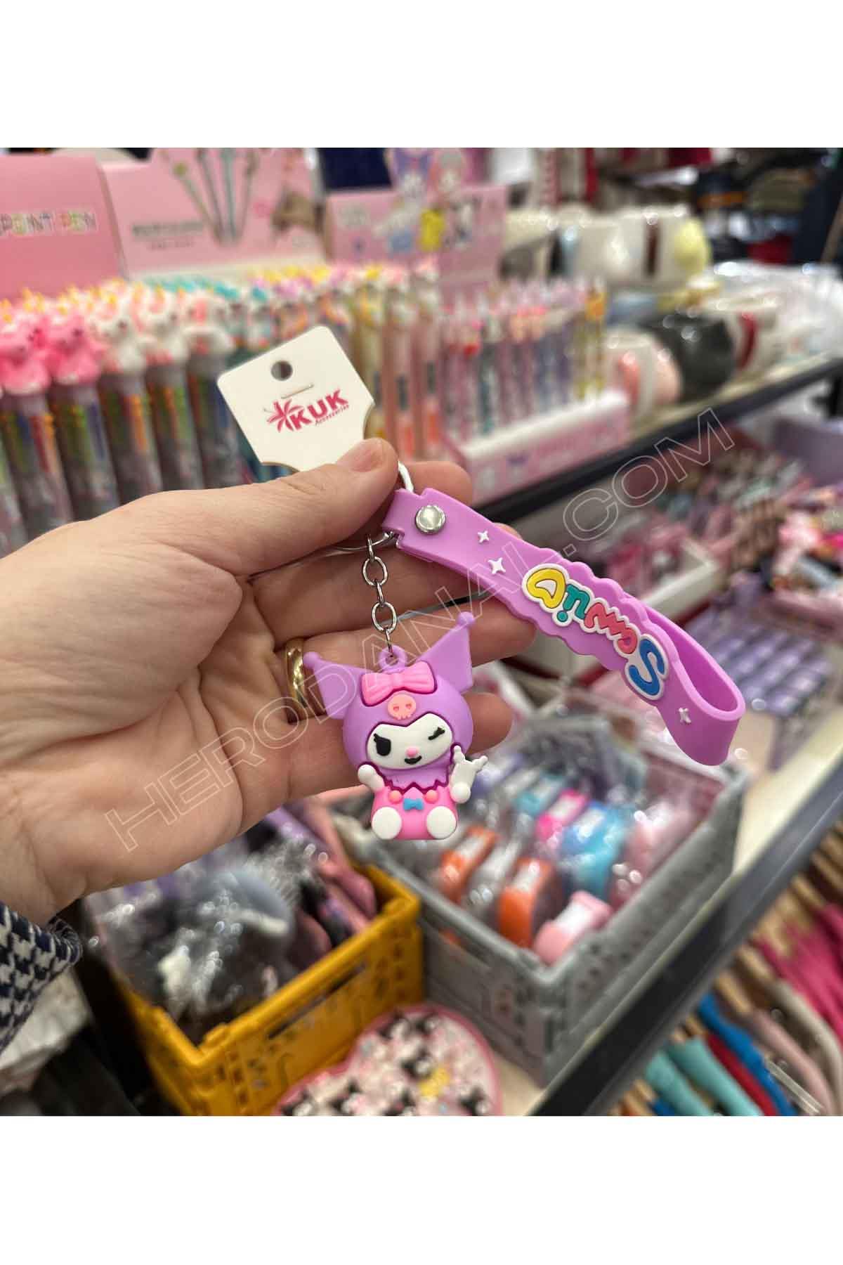 Sanrio Silikon Anahtarlık - Kuromi - Model 2