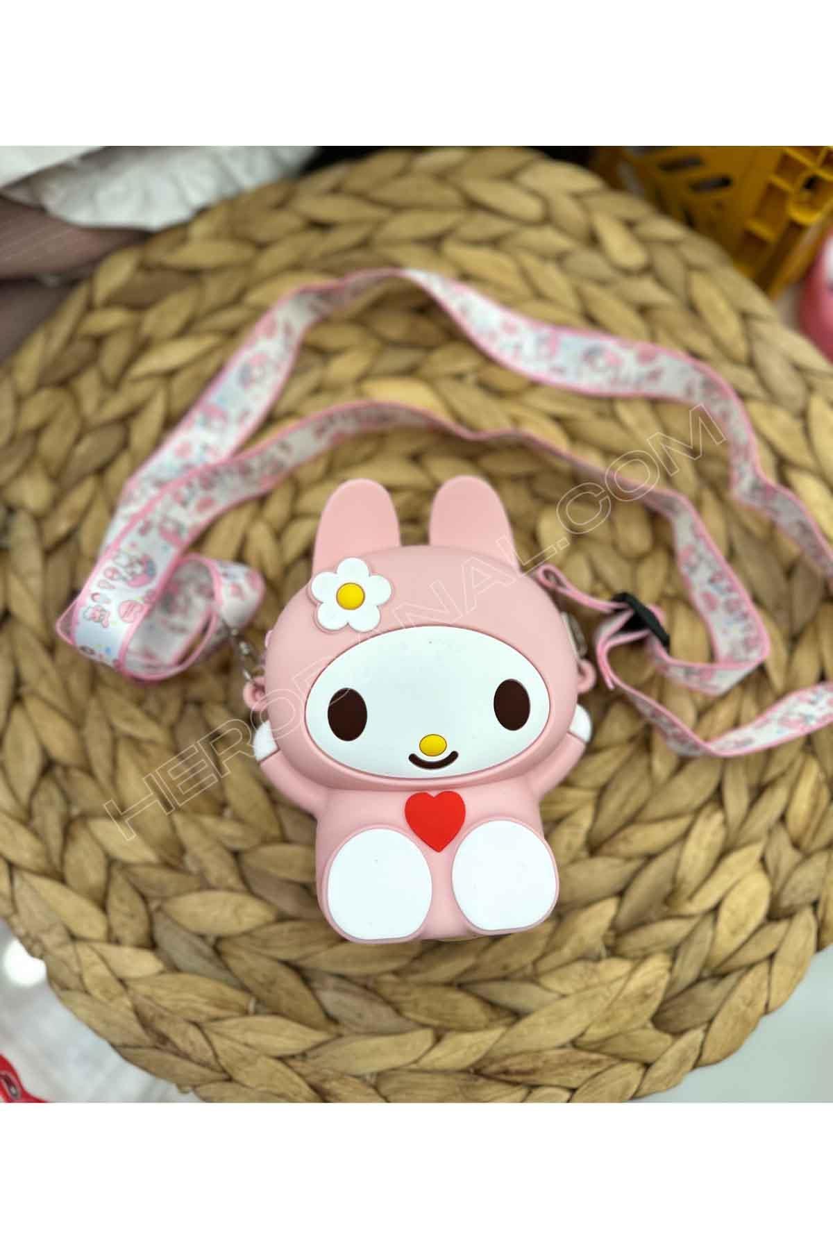 Sevimli My Melody Dik Silikon Çanta - Açık Pembe