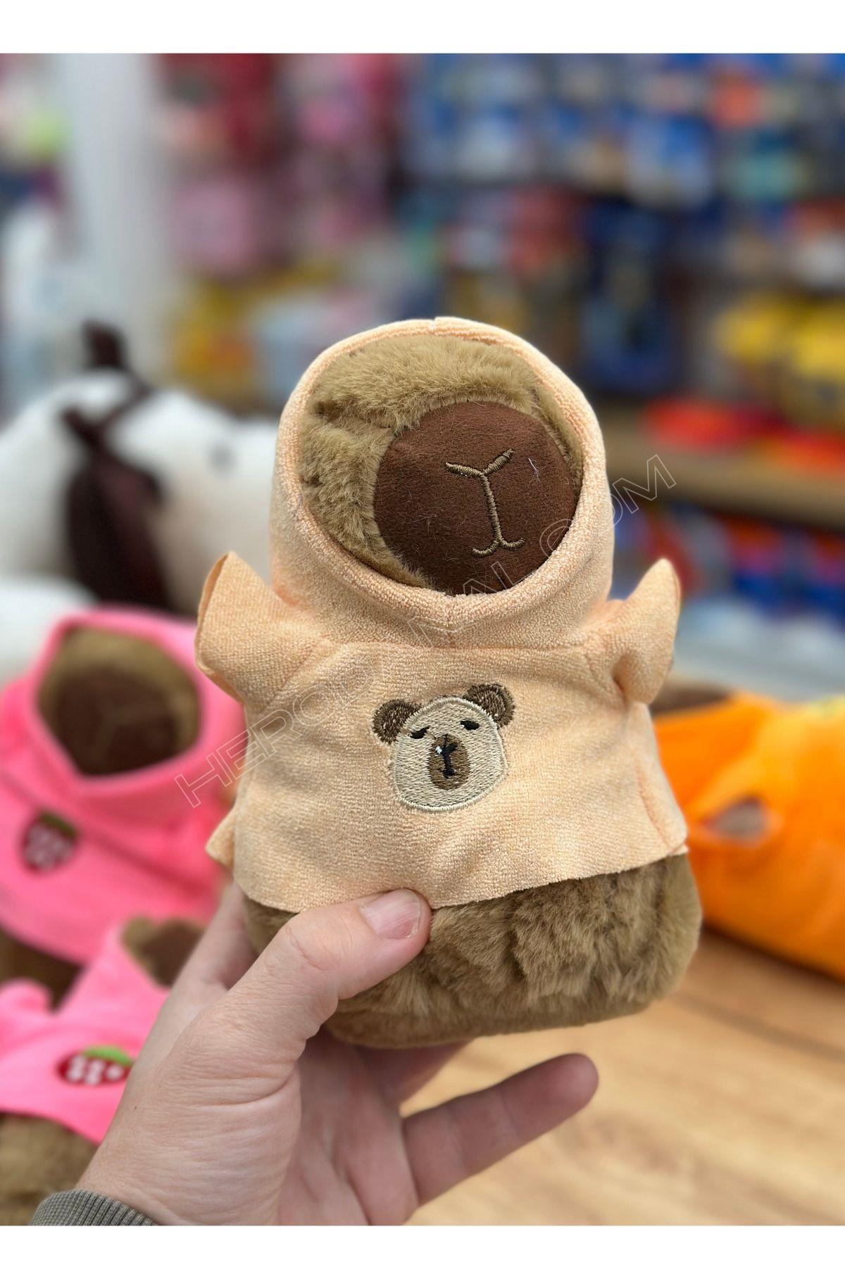 Sevimli Tshırtlı Mini Peluş 17cm - Somon