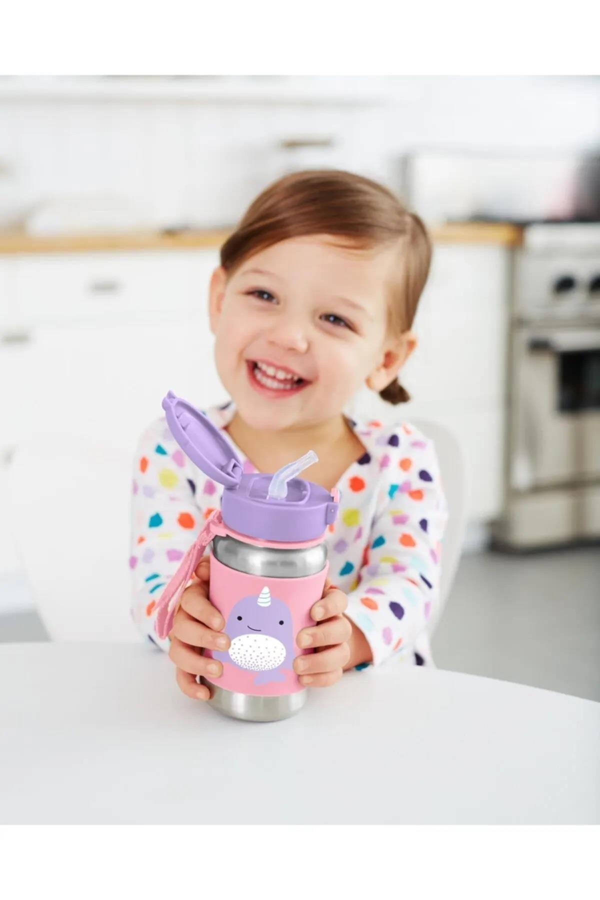 Skip Hop Zoo Skip Hop Paslanmaz Çelik Pipetli Suluk | Narwhal