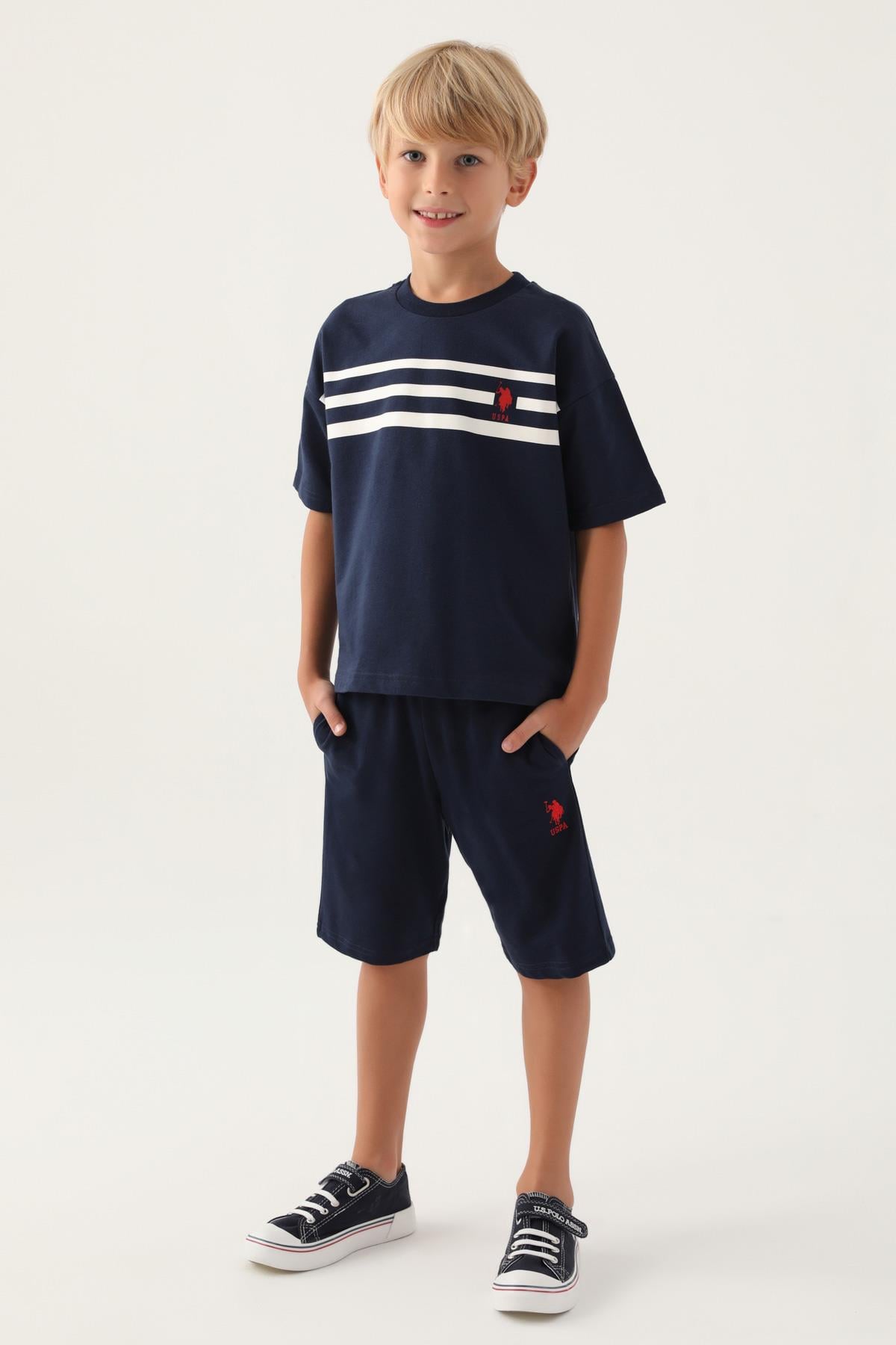 U.S. Polo Assn. Erkek Çocuk Şortlu Takım - Lacivert