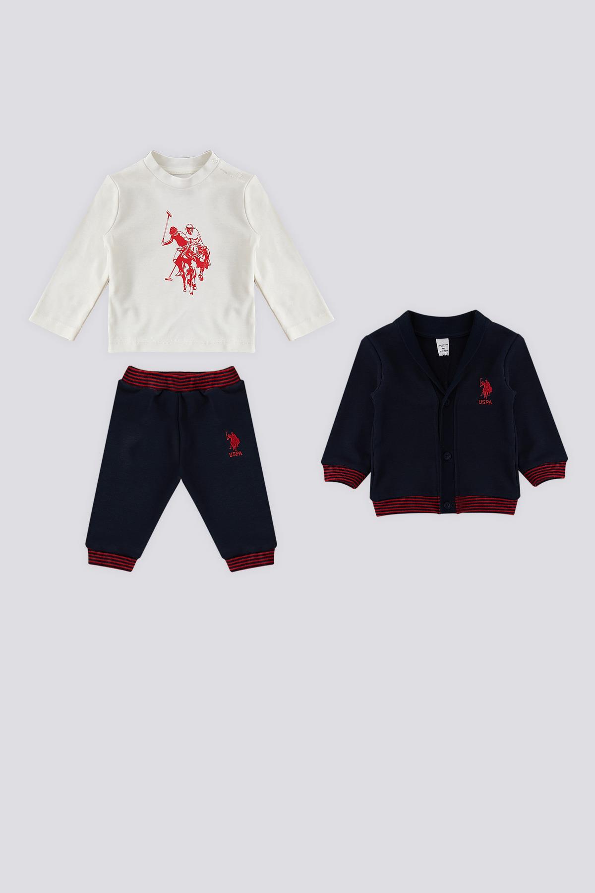 U.S. Polo Assn. Hırkalı 3'lü Takım