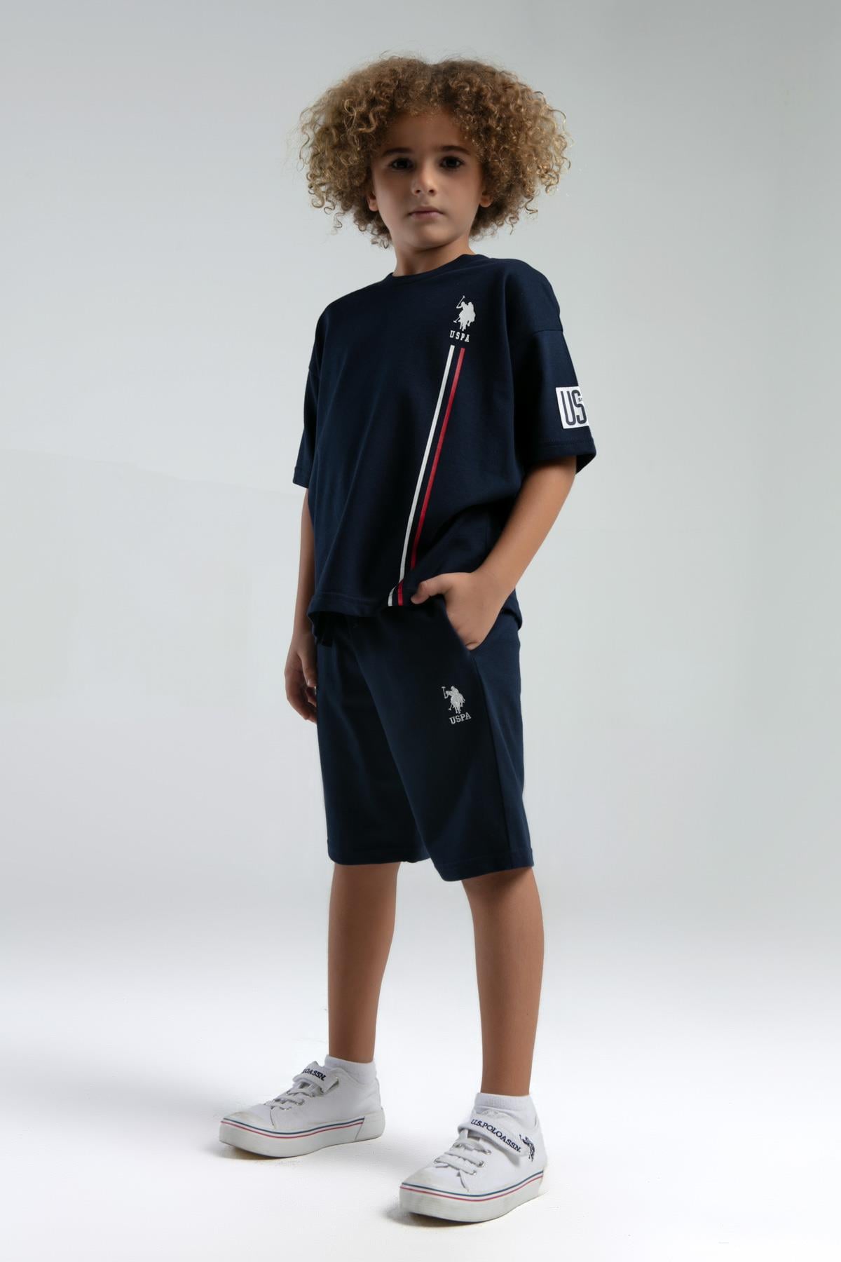 U.S. Polo Assn. Erkek Çocuk Şortlu Takım - Lacivert