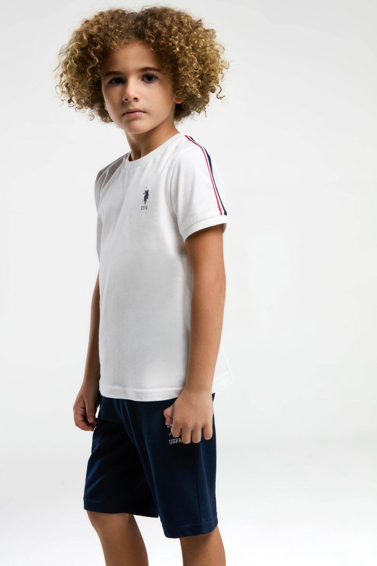 U.S. Polo Assn. Erkek Çocuk Şortlu Takım - Beyaz