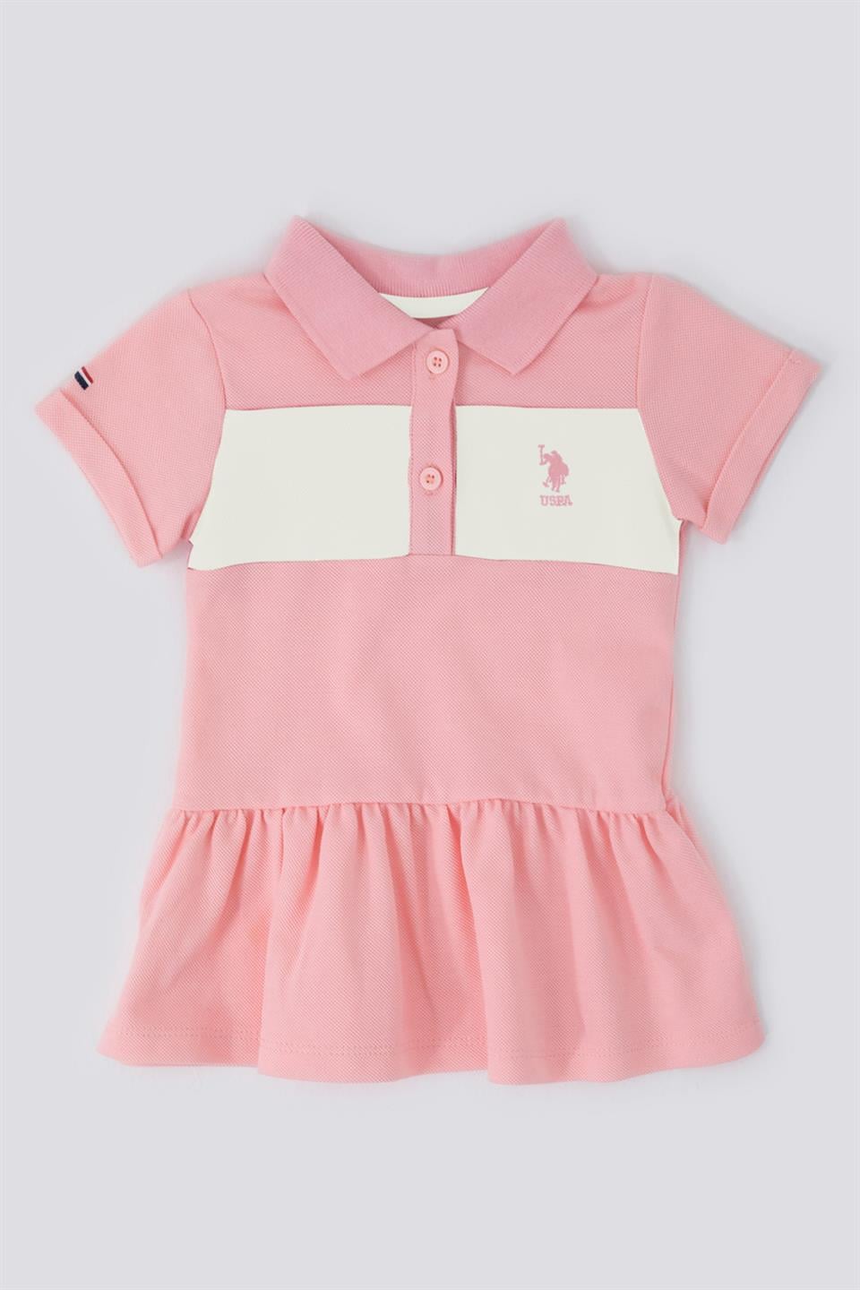 U.S. Polo Assn. Kız Bebek Polo Yaka Elbise