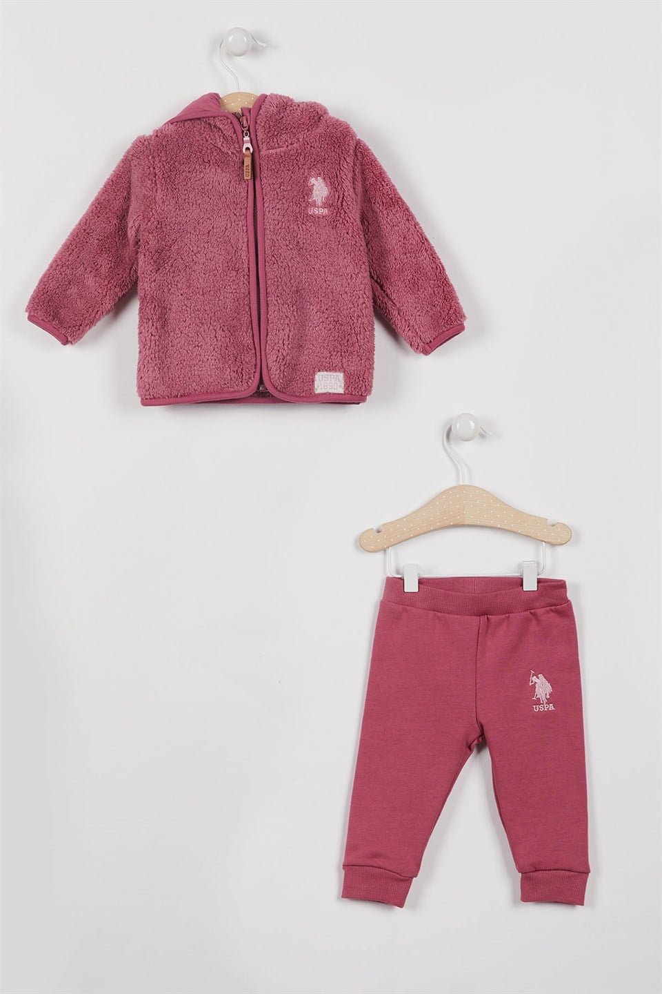 U.S. POLO ASSN. Polar Kapşonlu 2'li Takım