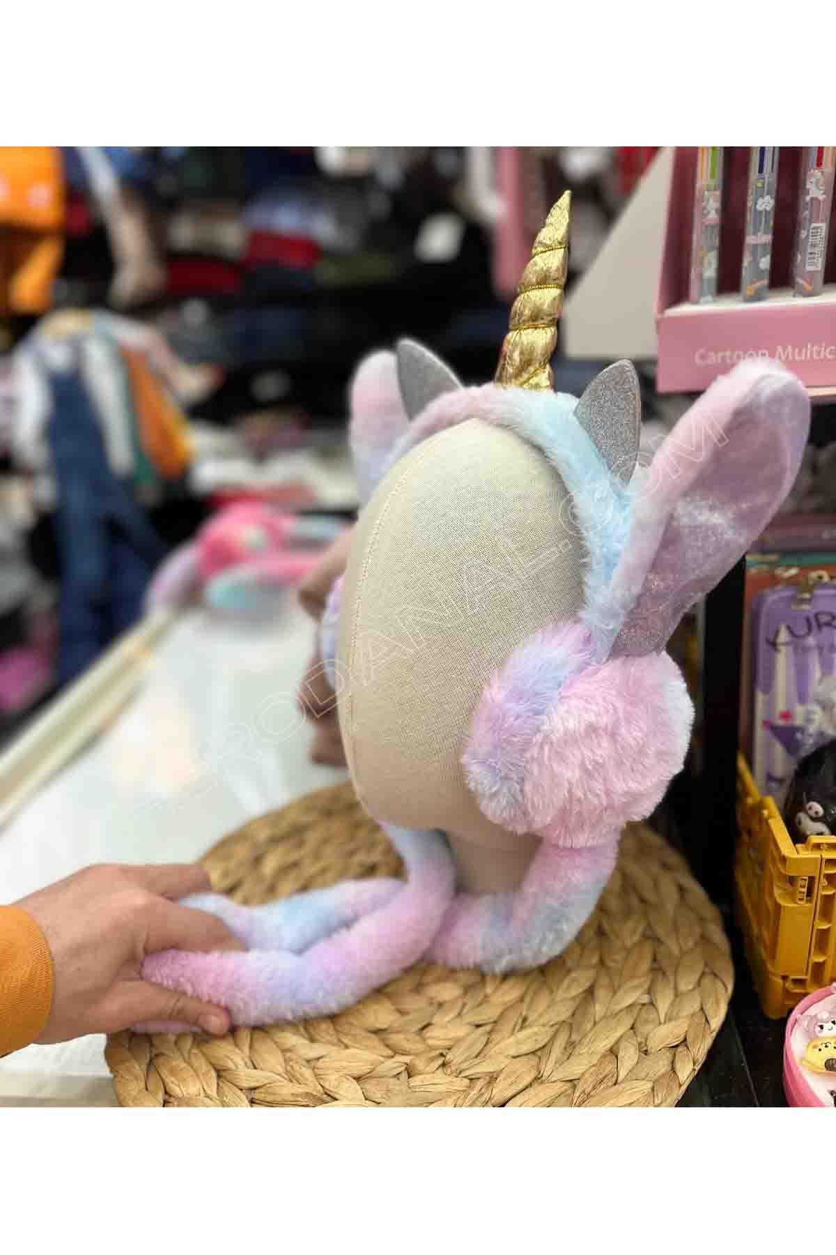 Unicorn Oynar Sesli Peluş Kulaklık - Lila Mix