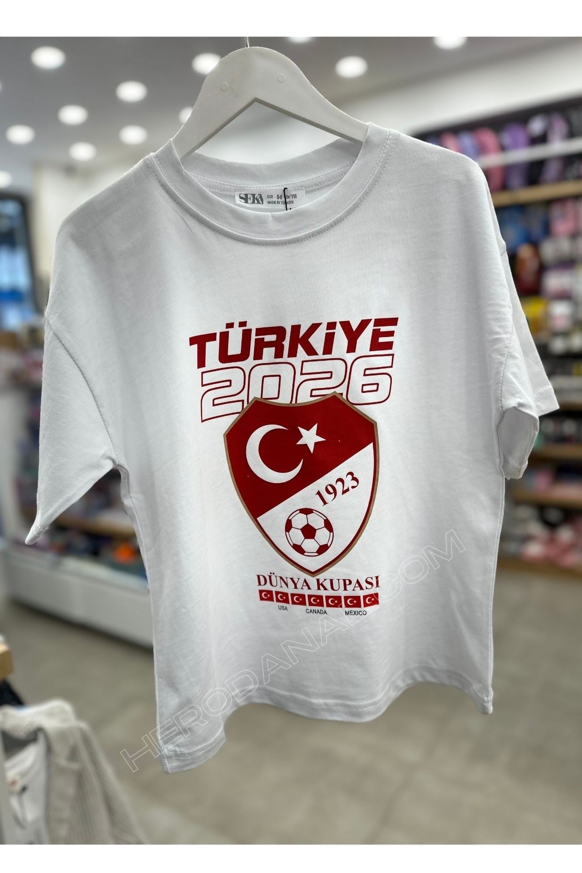 Unisex Çocuk Baskılı T-Shırt - Model 54 - Türkiye Dünya Kupası