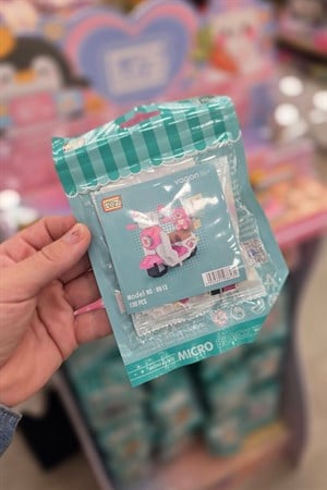 LOZ Blok Oyuncak Mini Poşet - Pembe Ayıcıklı Motor Model 8613
