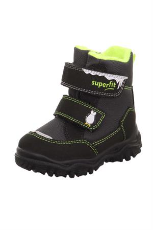SuperFit Erkek Çocuk S0ympatex Yeşilli Yarı Bot Ayakkabı - Siyah