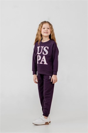 U.S. Polo Assn. Kız Garson Çocuk 2'li Takım - Mor