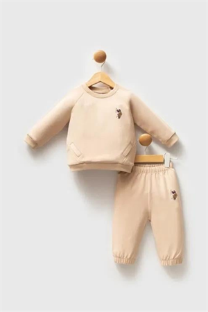 U.S.Polo Assn. Erkek Bebek Takım - Bej