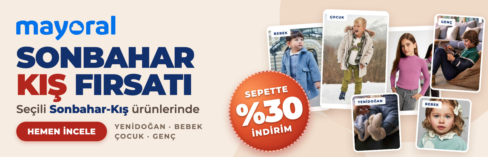 Mayoral Sonbahar Kış Sepette %30 İndirim