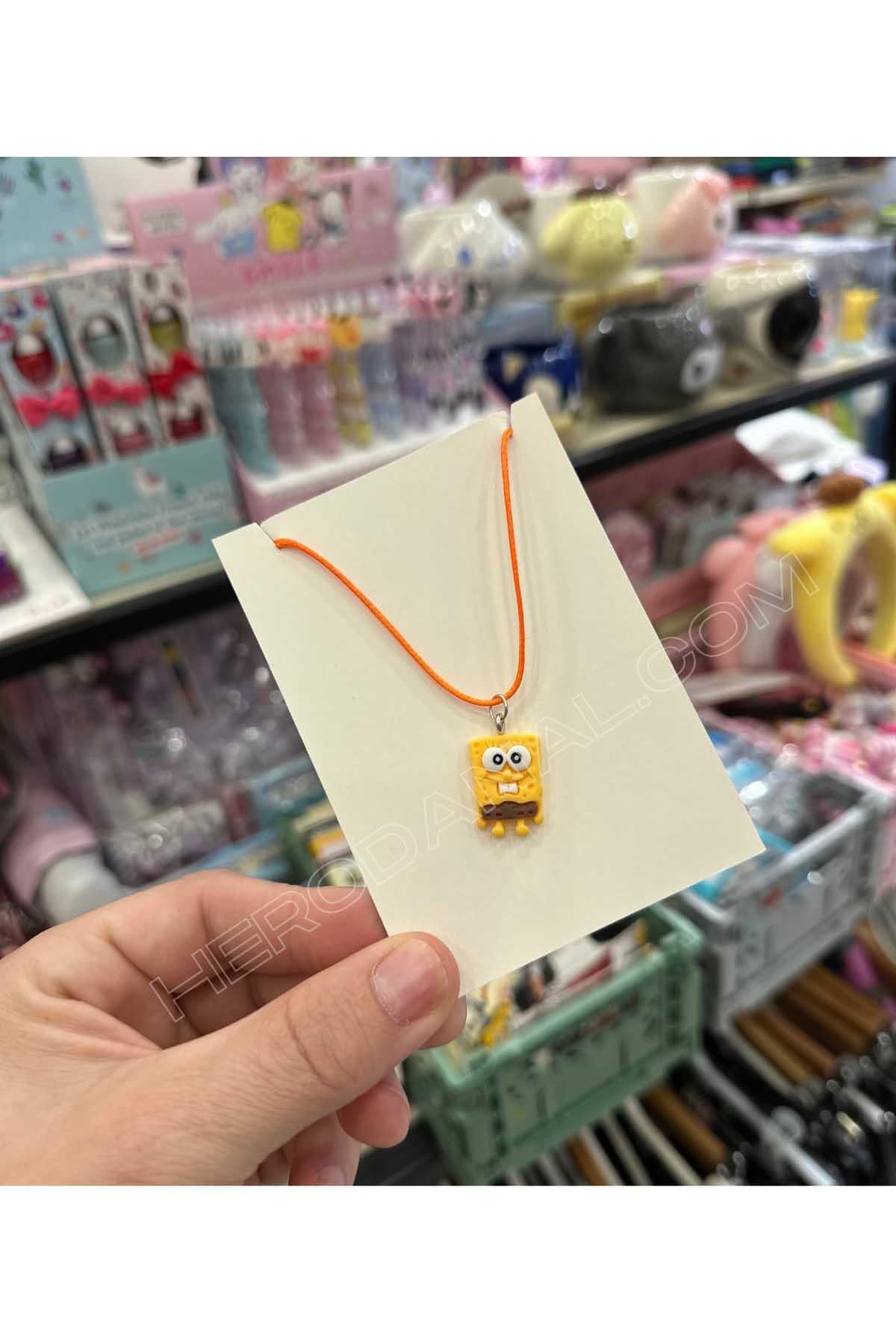  SüngerBob Aksesuarlı - İp Kolye