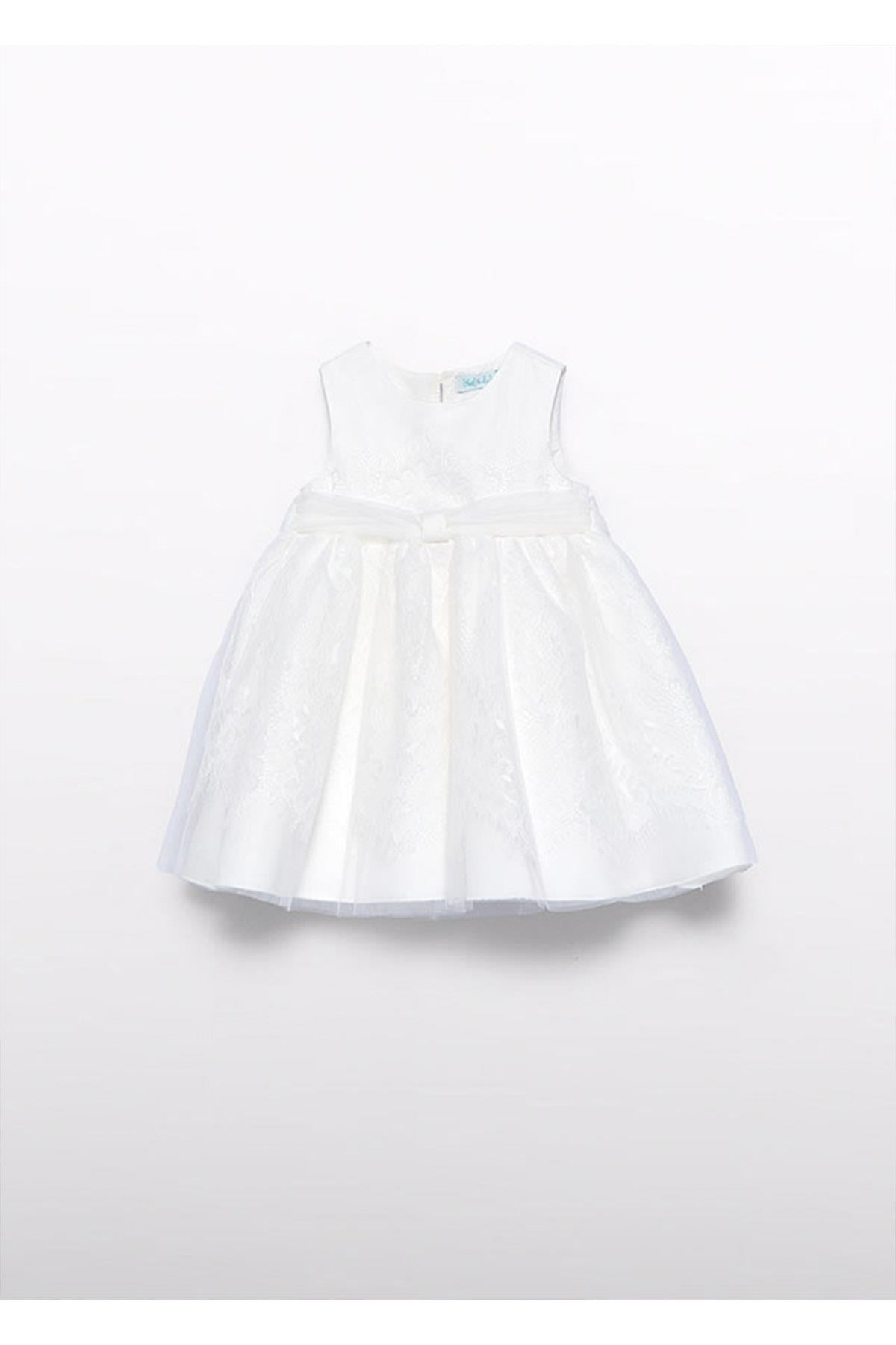 Abel & Lula Kışlık Kız Bebek Elbise - Ekru