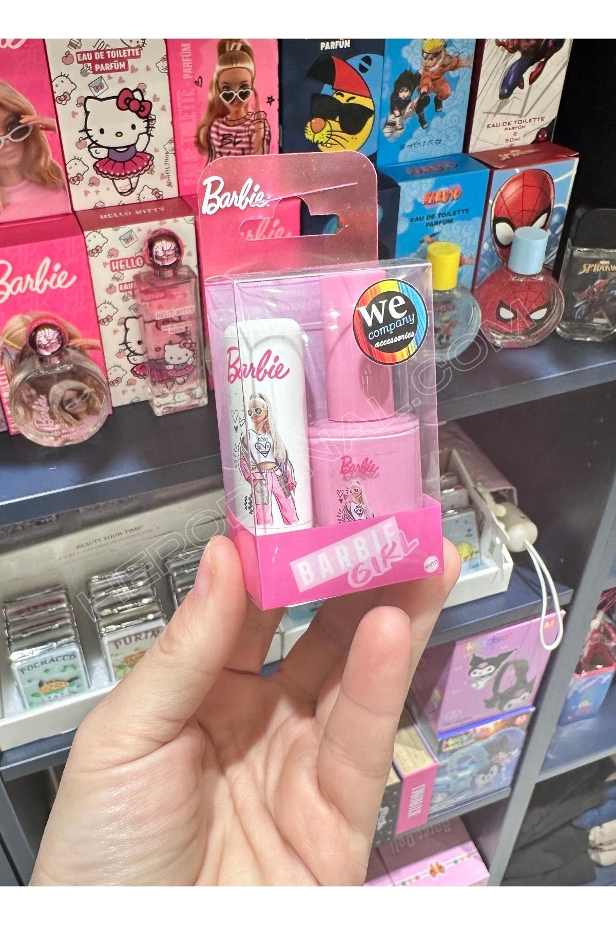 Barbie Çocuk Lisanslı Oje Ve Lipcare Seti