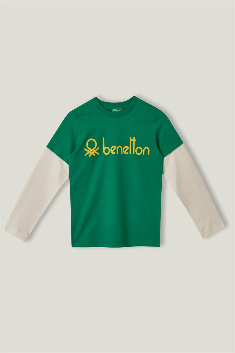 Benetton Baskılı Uzun Kol T-Shirt