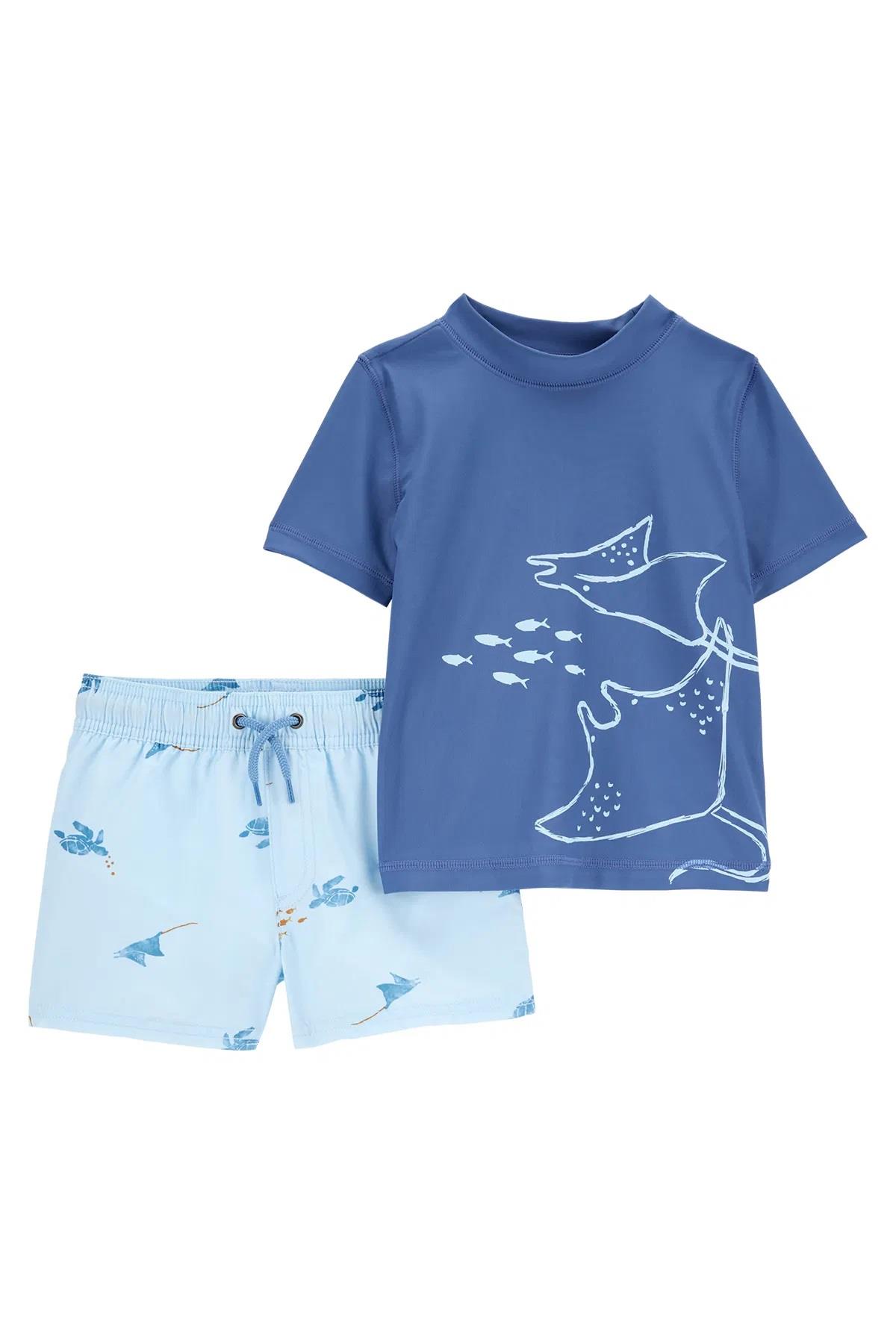 Carter's Küçük Erkek Çocuk Güneş Koruyucu Mayo Set