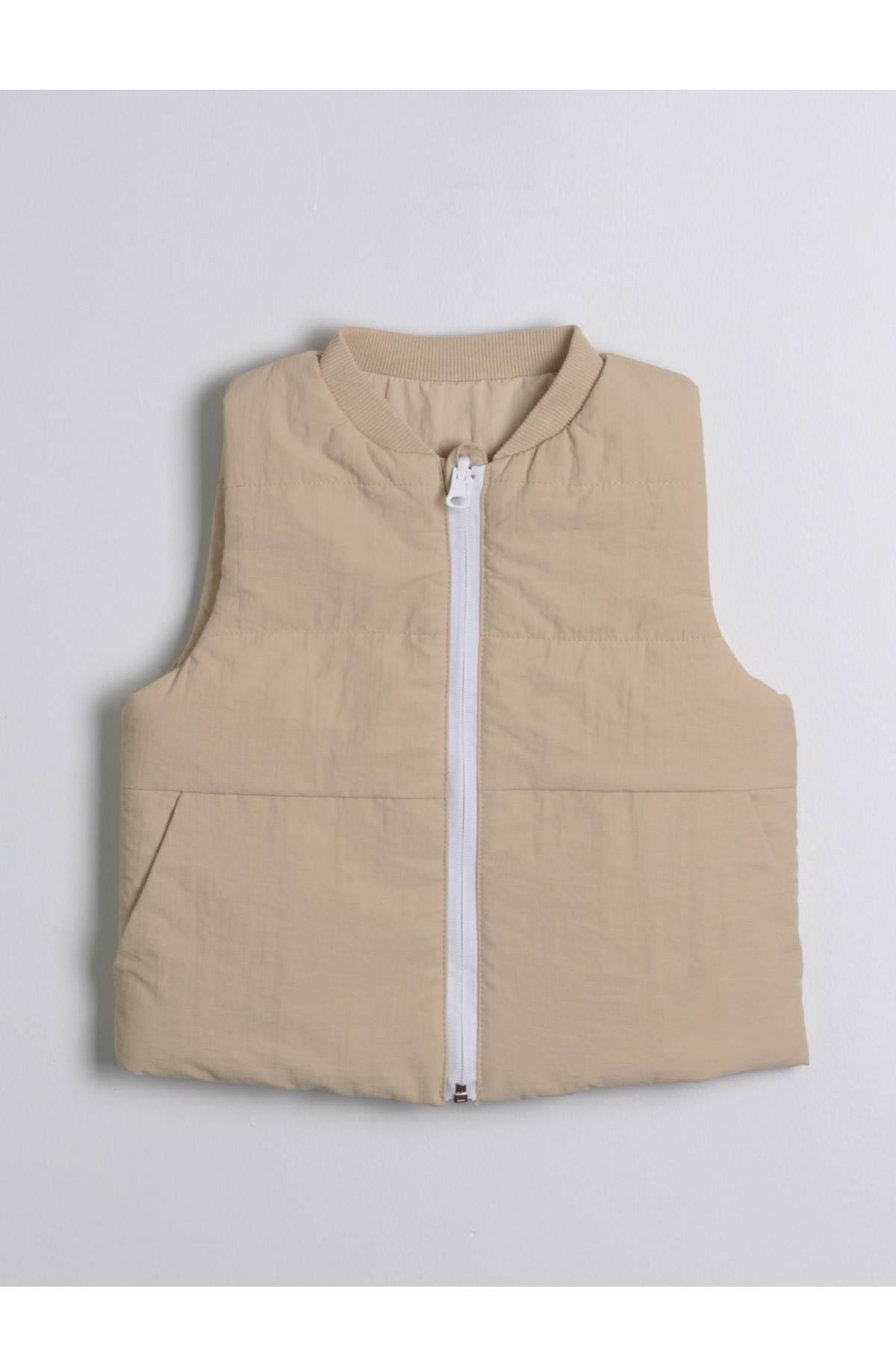 Çift Taraflı Yelek - Bej