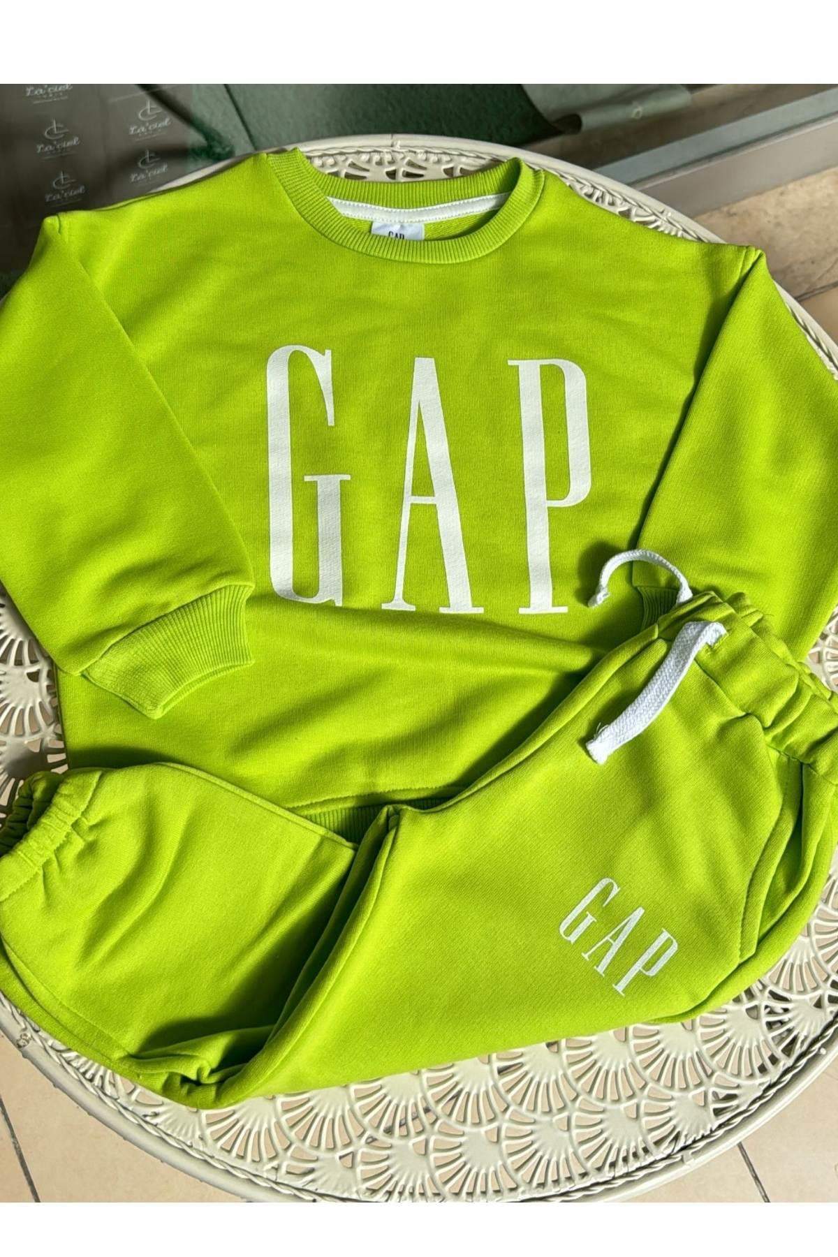 Çocuk Owersize Unisex 2'li Takım - Fıstık Yeşili