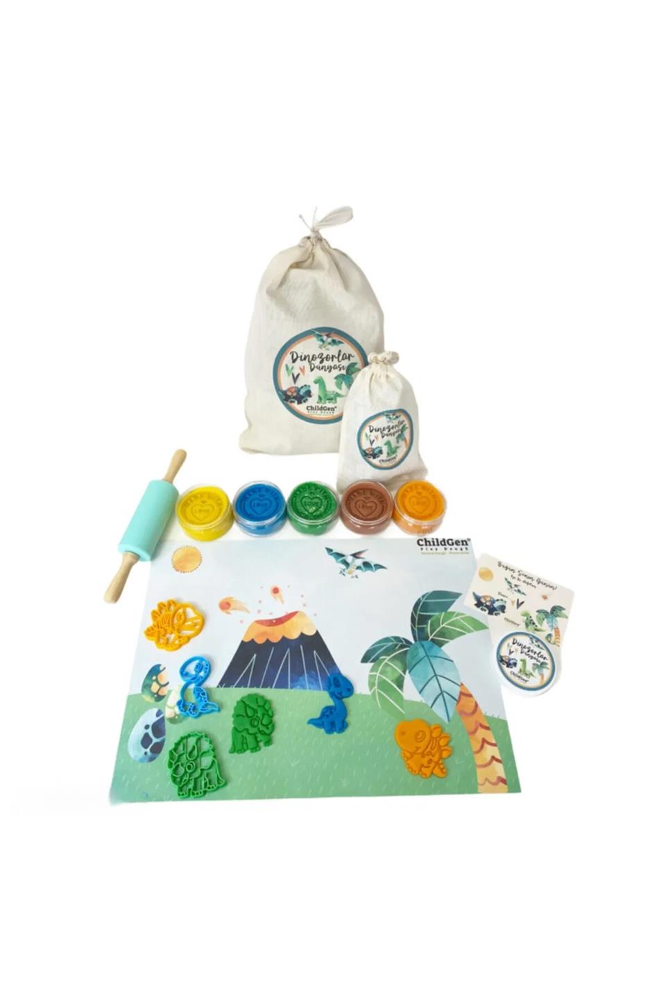 Doğal Oyun Hamurları Konsept Set - Dinozorlar