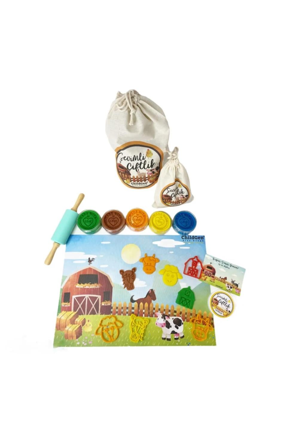 Doğal Oyun Hamurları Konsept Set - Sevimli Çiftlik
