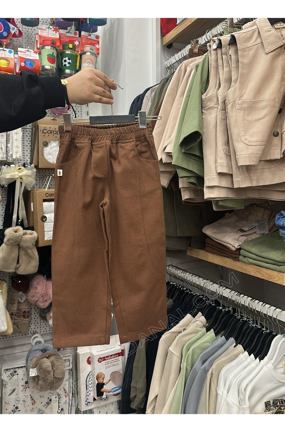 Erkek Çocuk Gabardin Pantolon - Kahve