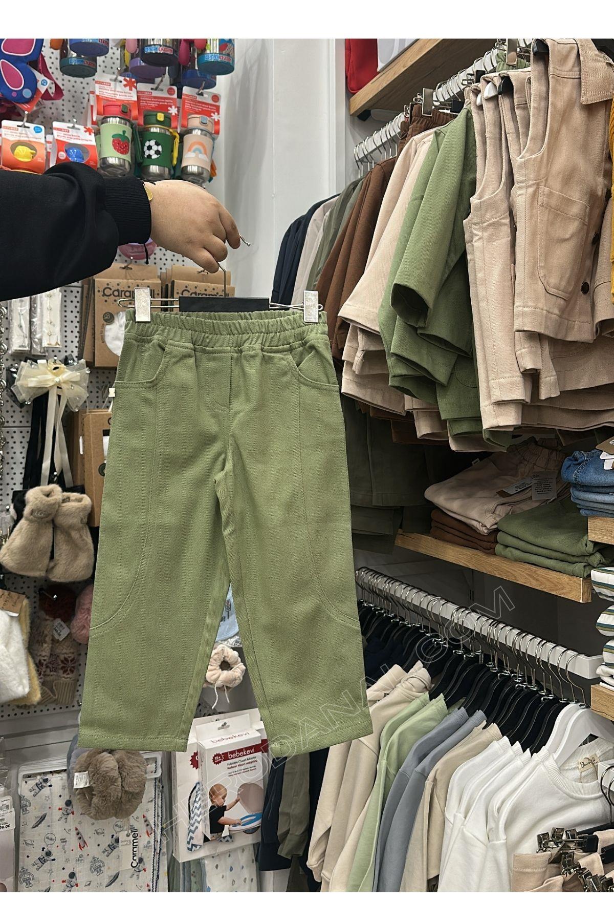 Erkek Çocuk Gabardin Pantolon - Yeşil