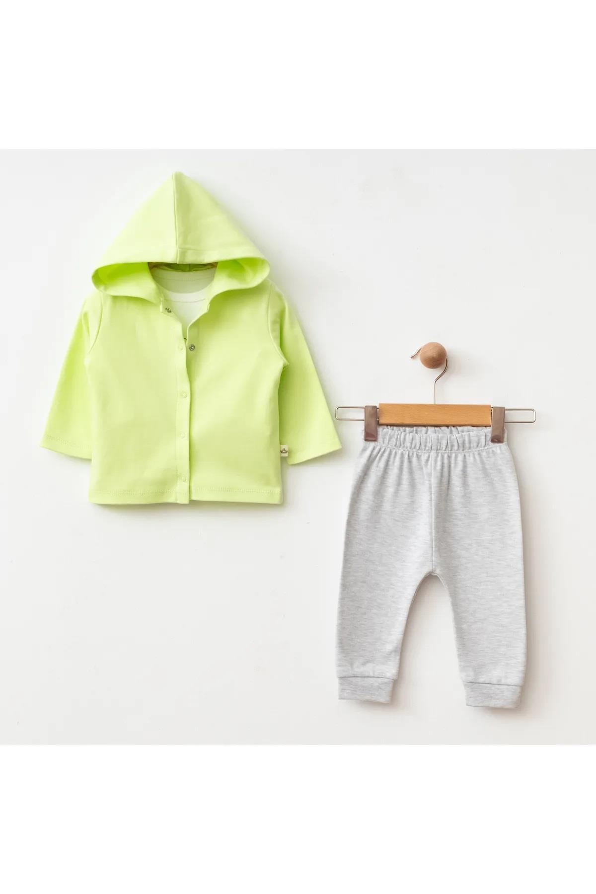 Eslenza Erkek Bebek Hırka Sweat Pantolon 3'lü Takım