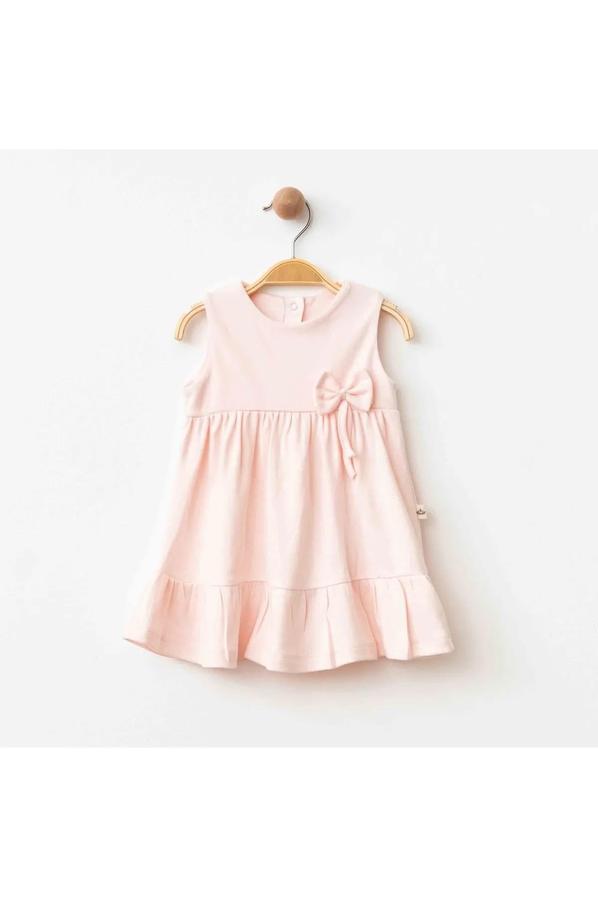 Eslenza Organik Kız Bebek Bambu Elbise - Pembe