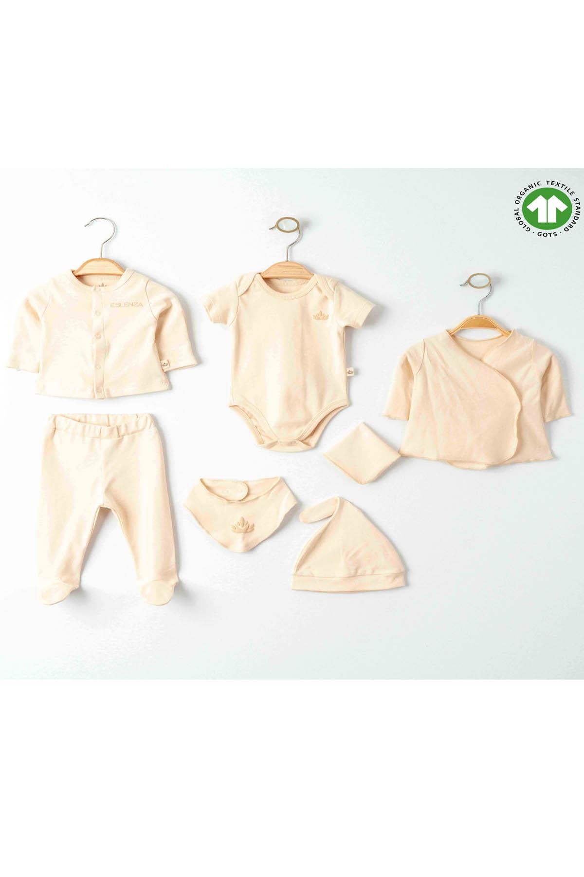 Eslenza Organik Unisex 7 Parça Hastane Çıkışı Takımı - Bej