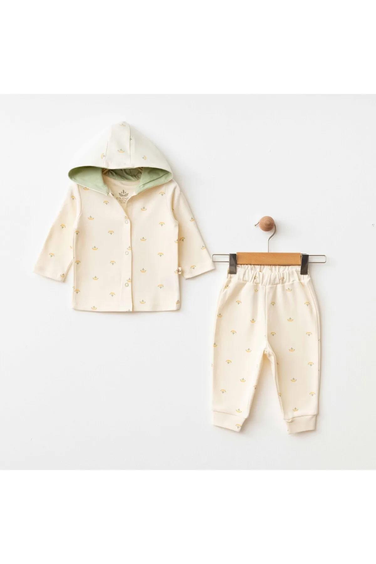 Eslenza Organik Unisex Bebek 2'li Takım - Desenli