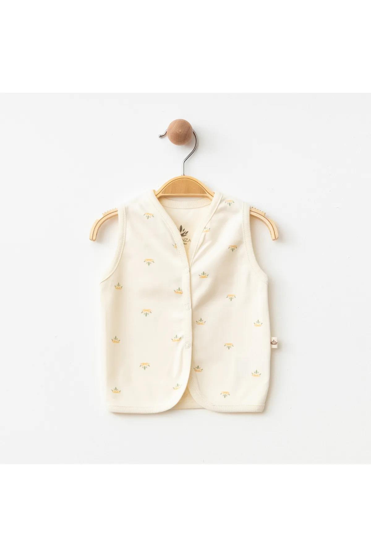 Eslenza Organik Unisex Bebek Yelek - Desenli