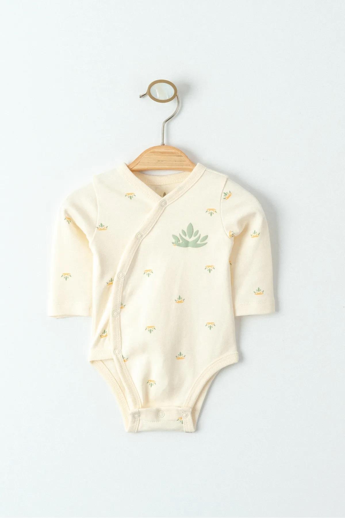 Eslenza Organik Unisex Organik Bebek Body - Desenli