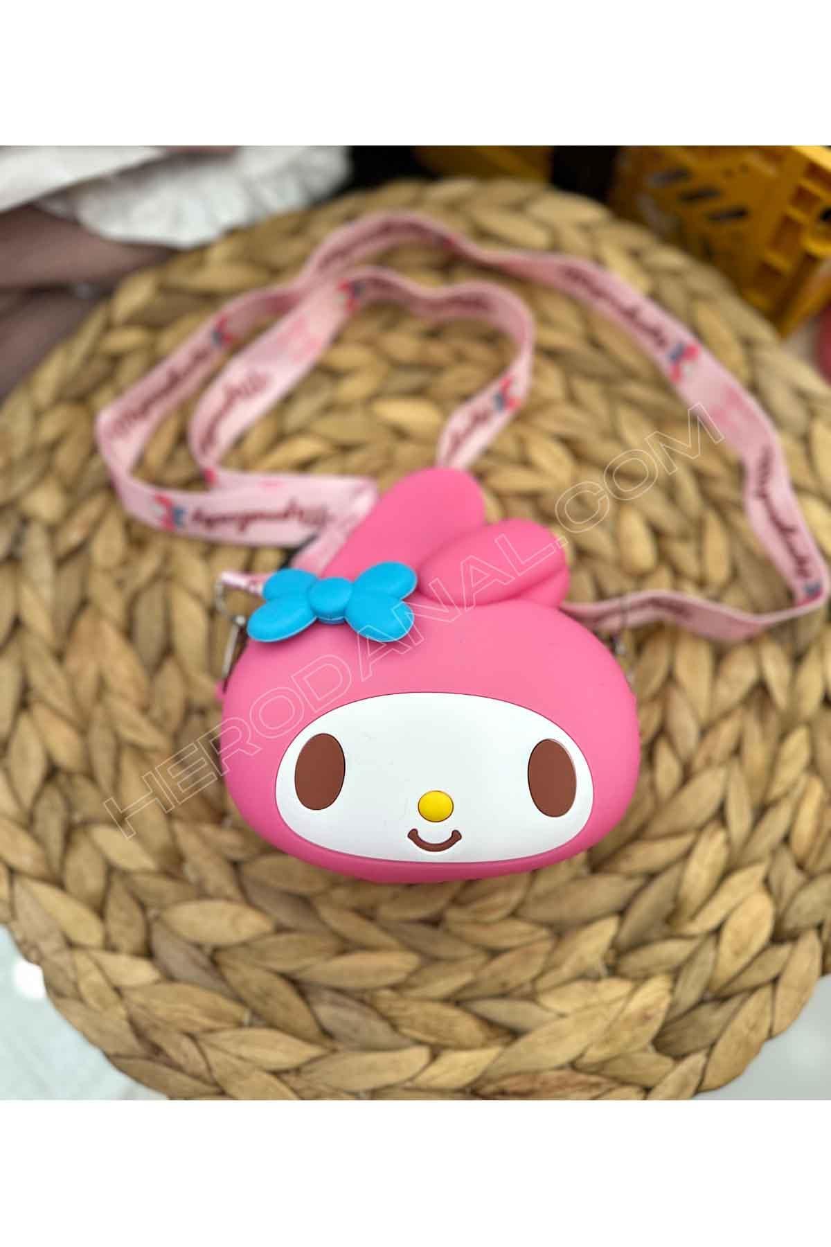 Fiyonk Detaylı My Melody Silikon Çanta - Koyu Pembe