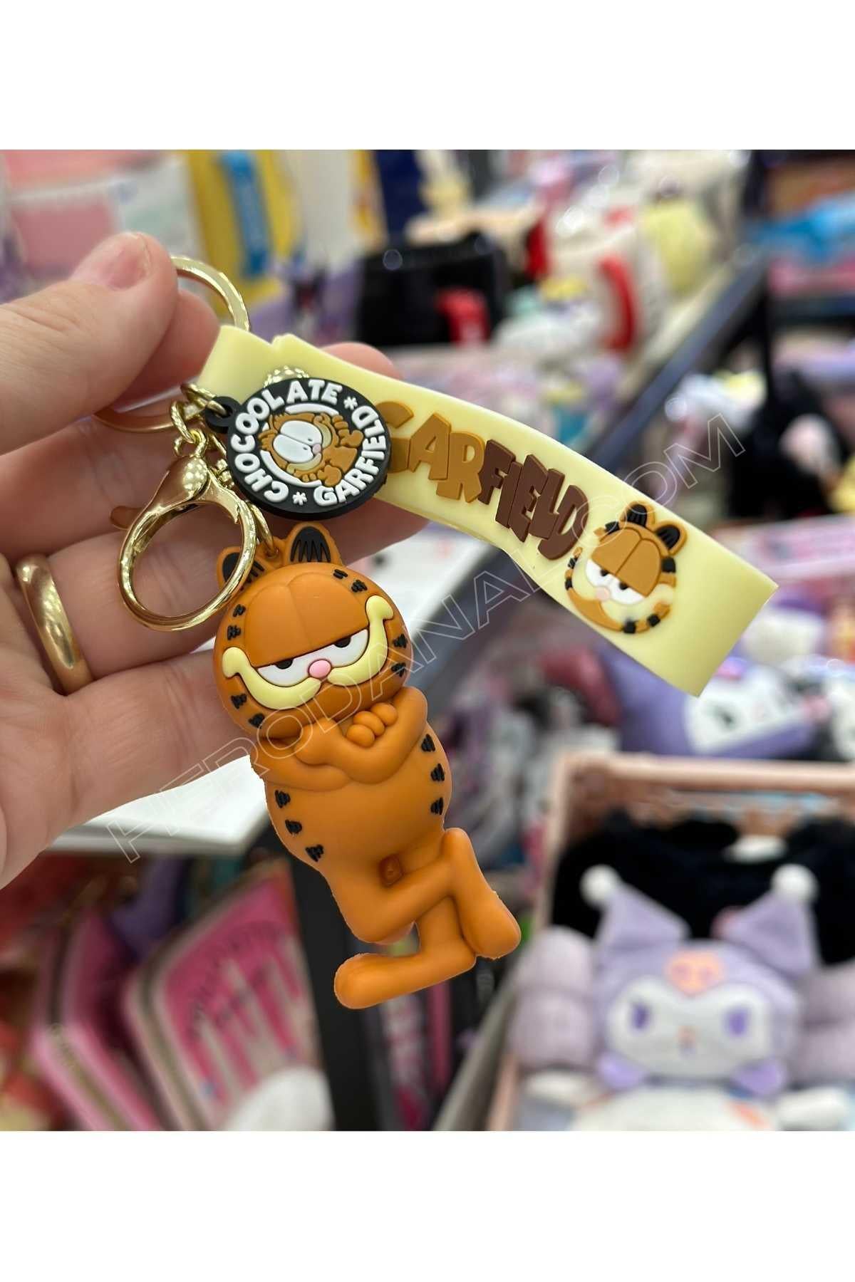 Garfield İri Boy Silkon Anahtarlık - Model 1