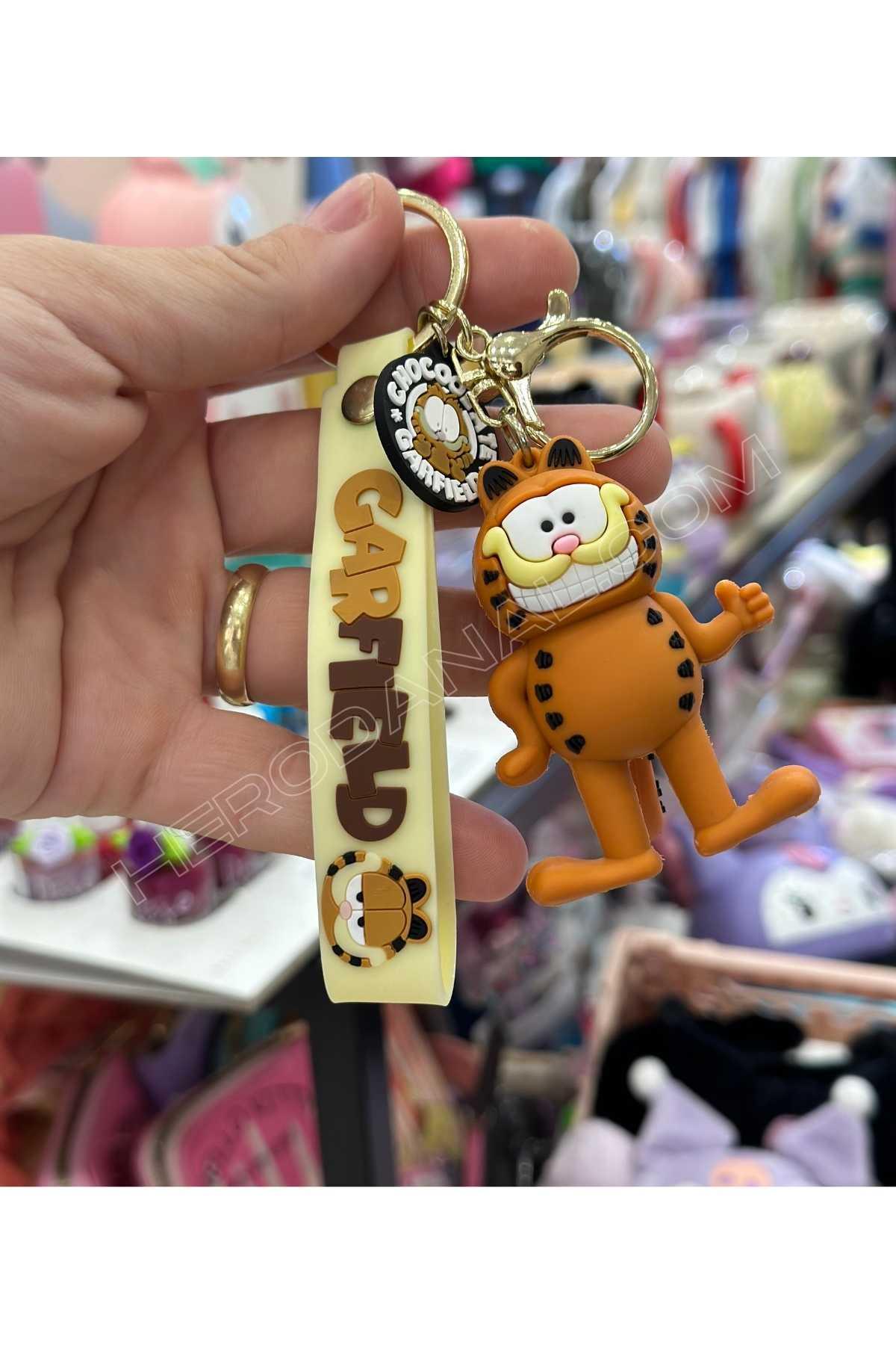 Garfield İri Boy Silkon Anahtarlık - Model 2