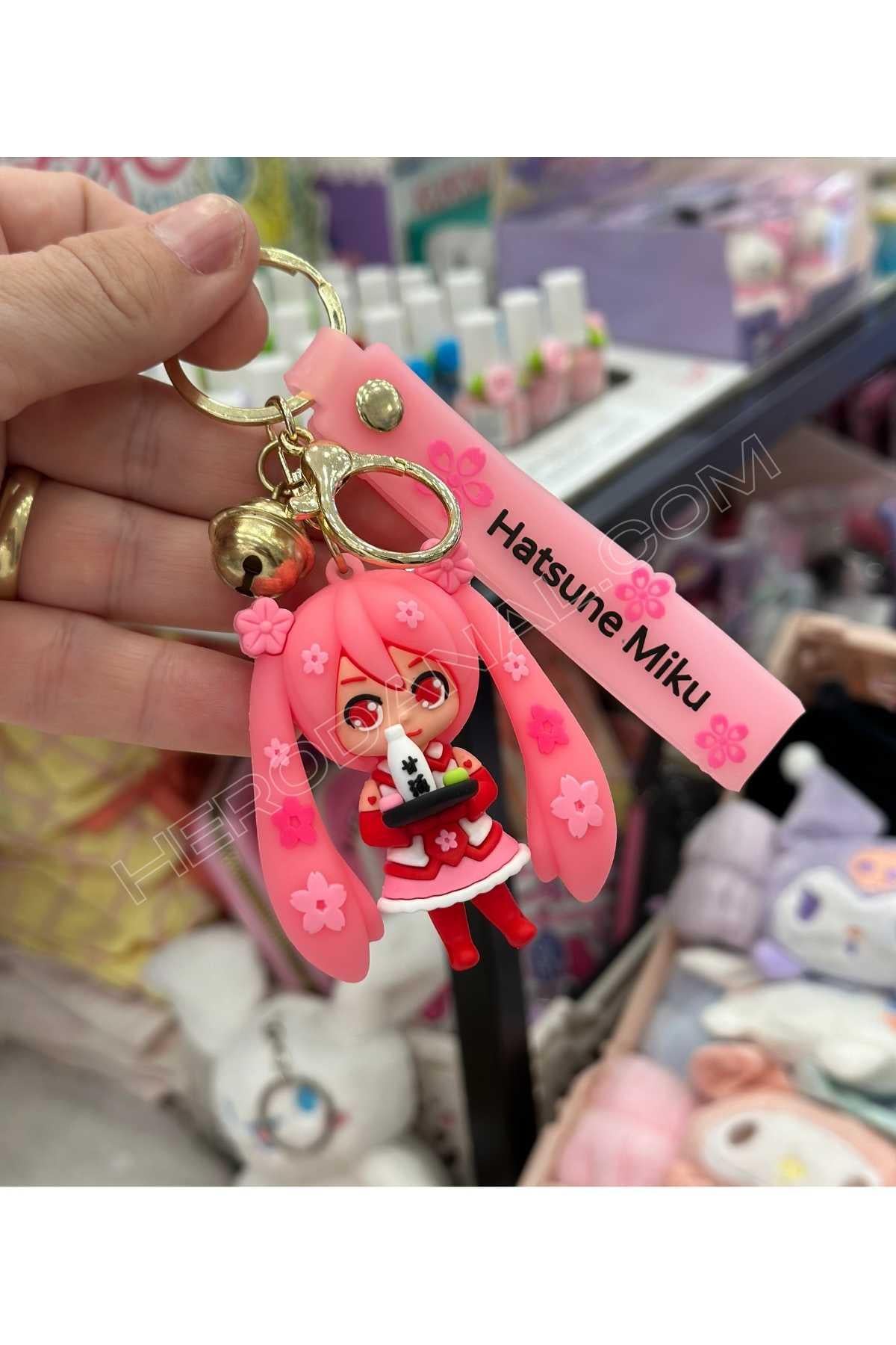 Hatsune Miku Zilli İri Boy Silkon Anahtarlık - Model 1