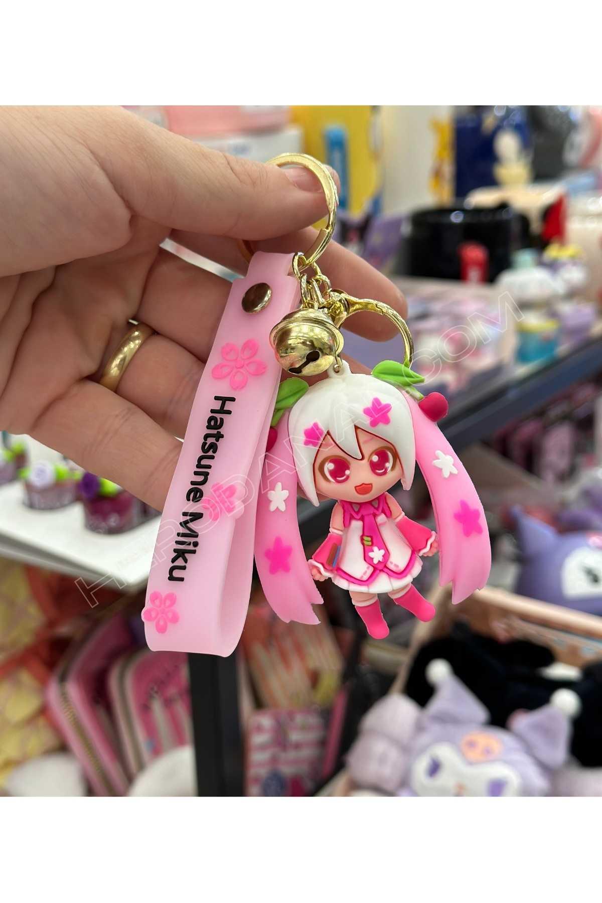 Hatsune Miku Zilli İri Boy Silkon Anahtarlık - Model 2