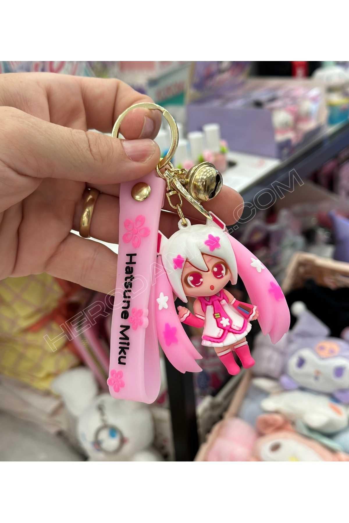 Hatsune Miku Zilli İri Boy Silkon Anahtarlık - Model 4
