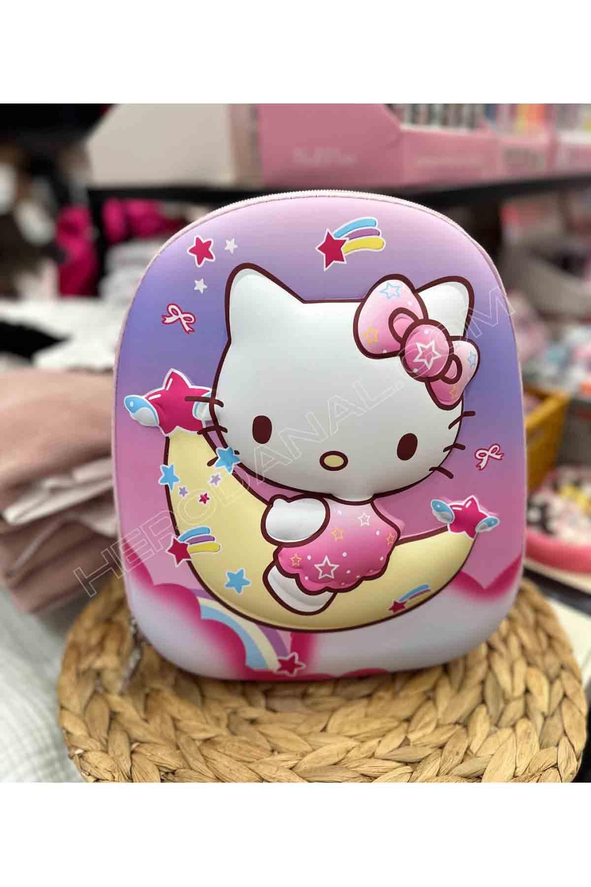 Hello Kitty 3D Kabartmalı Sırt Çantası 28 cm