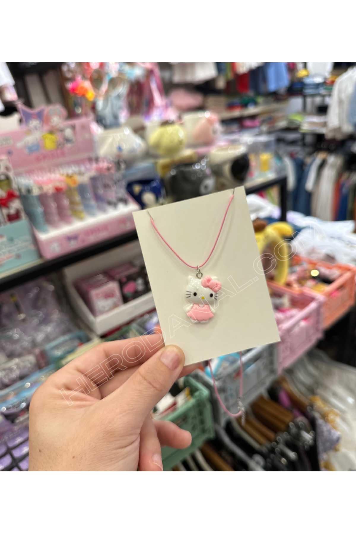 Hello Kitty Aksesuarlı İp Kolye - Model 1