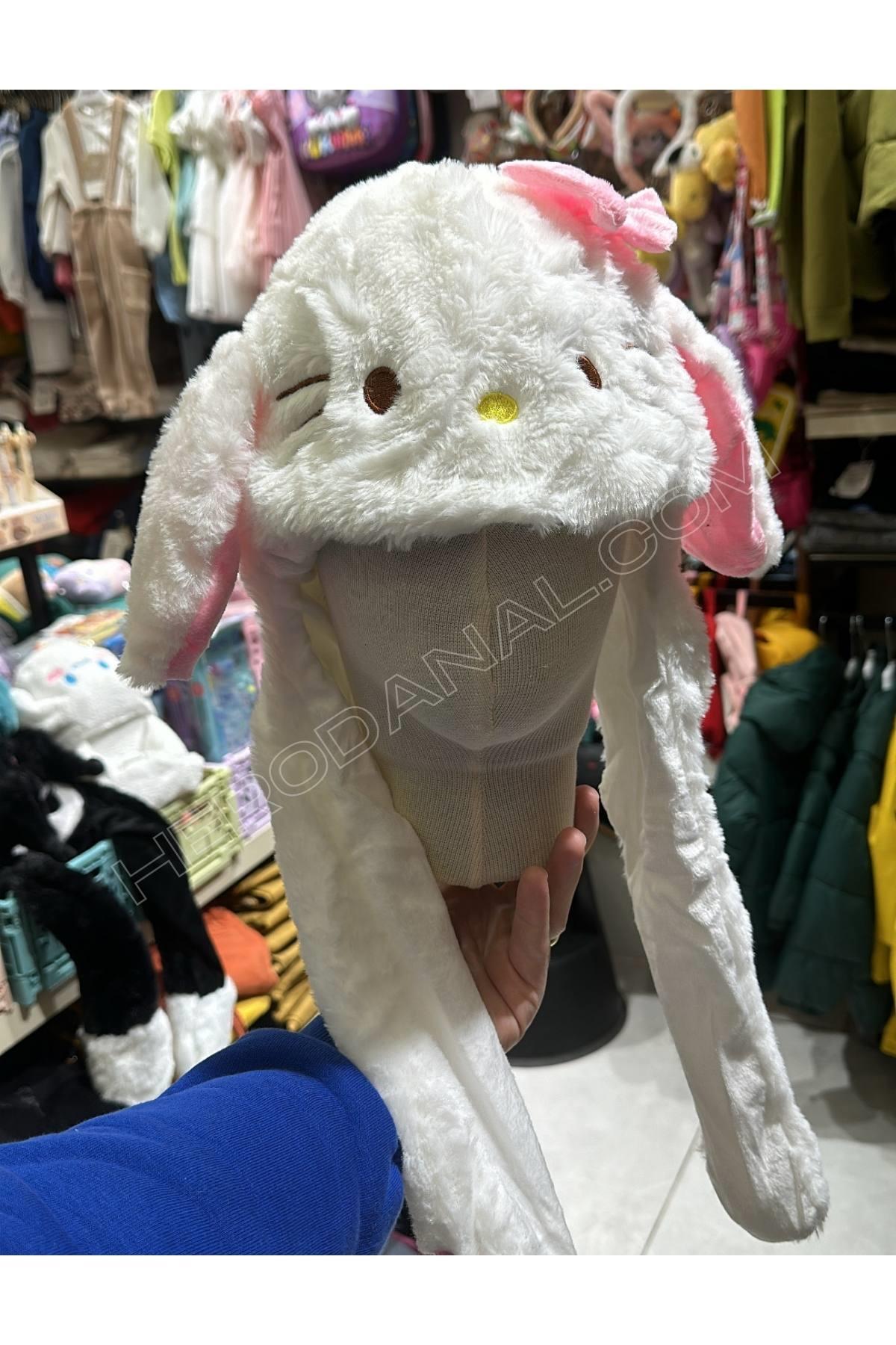Hello Kitty Oynar Kulaklı Bere - Işıklı
