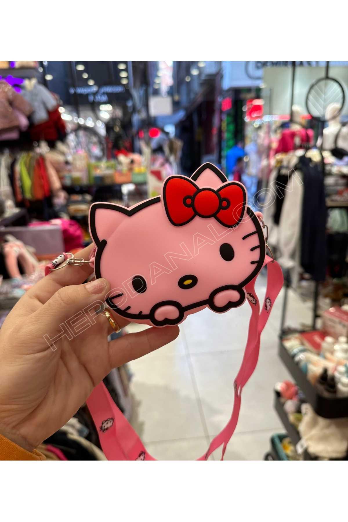 Hello Kitty Silikon Çanta - Pembe