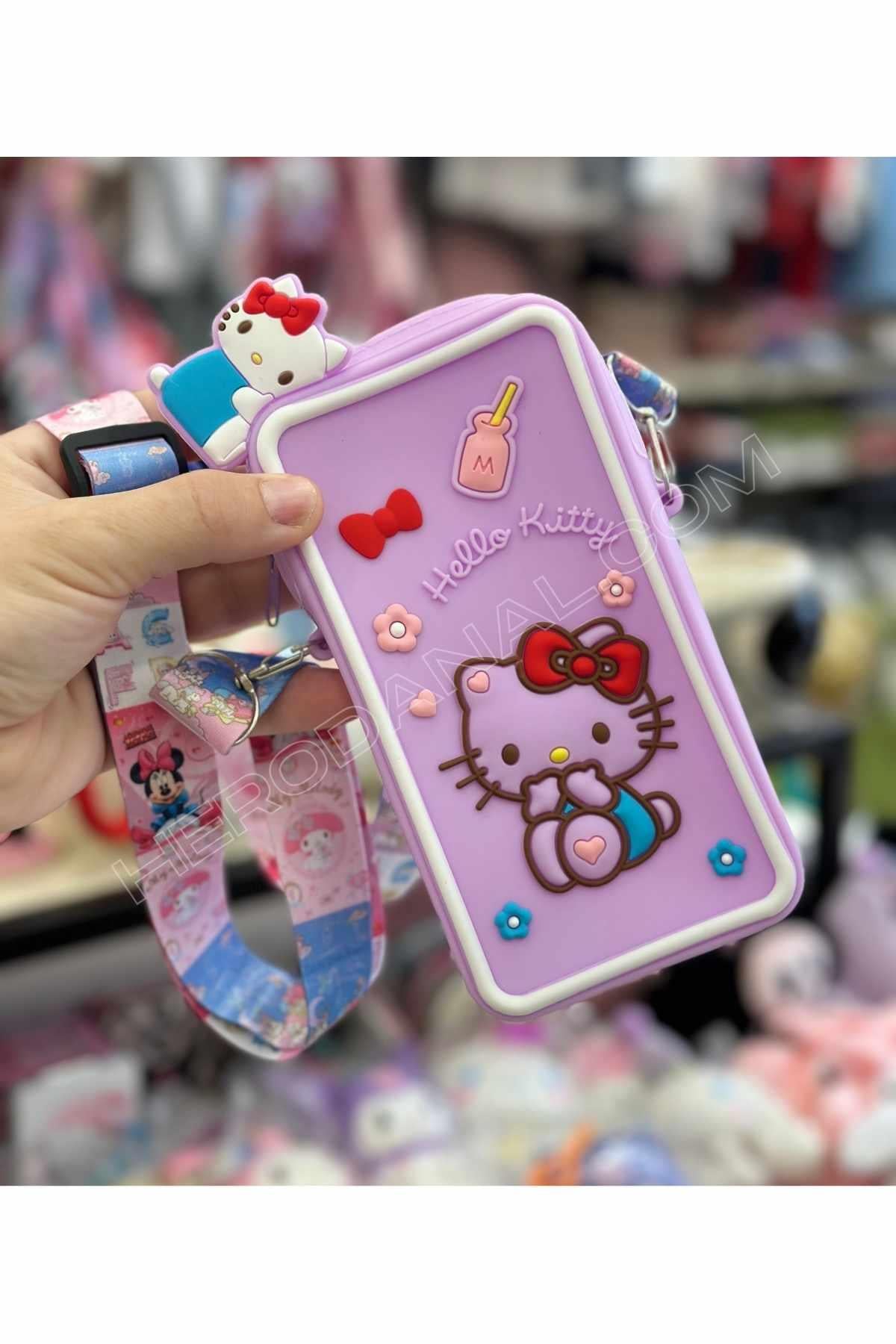 Hello Kitty Silikon Telefon Çantası