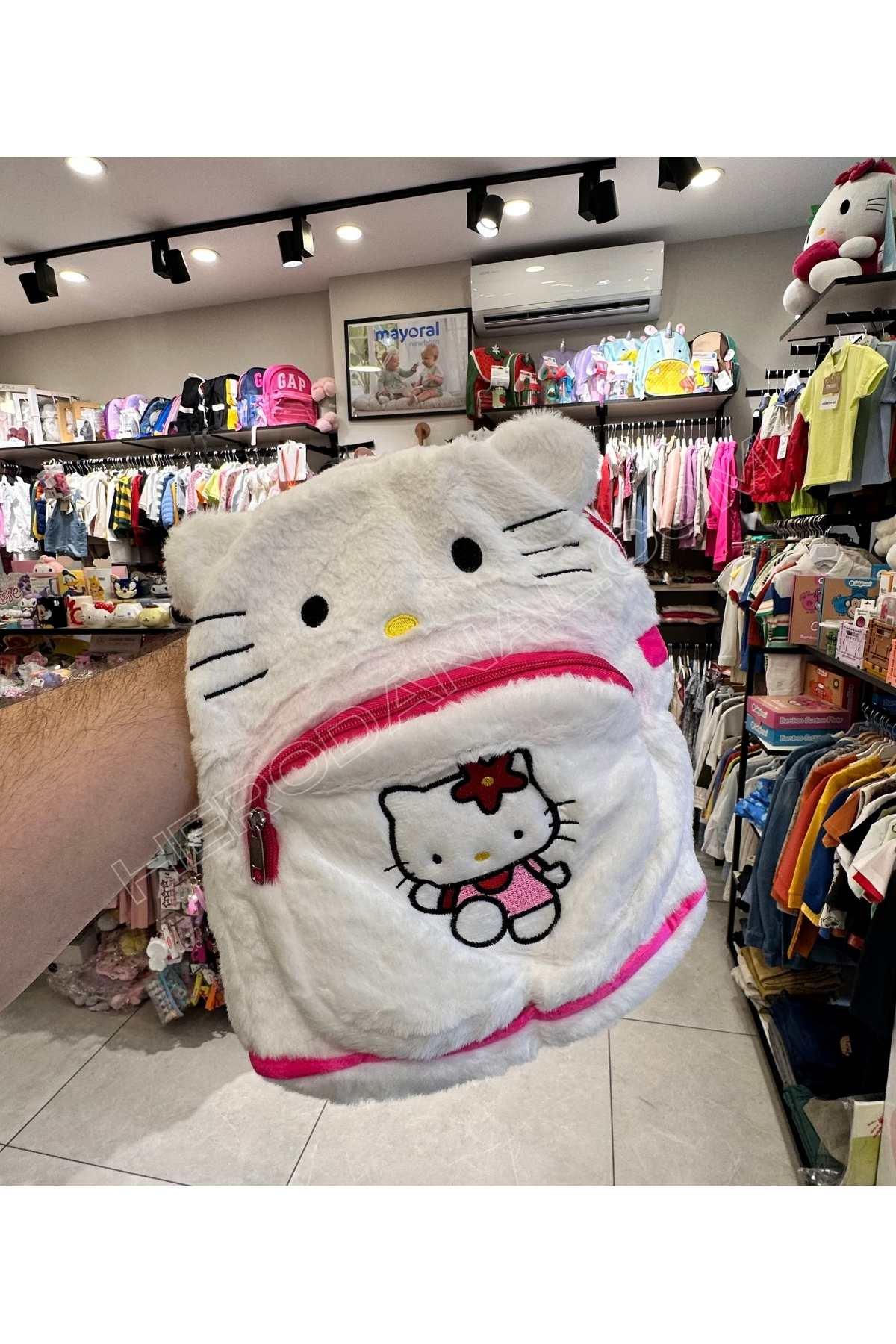 Hello Kitty Sırt Çantası 32 CM Peluş - Beyaz
