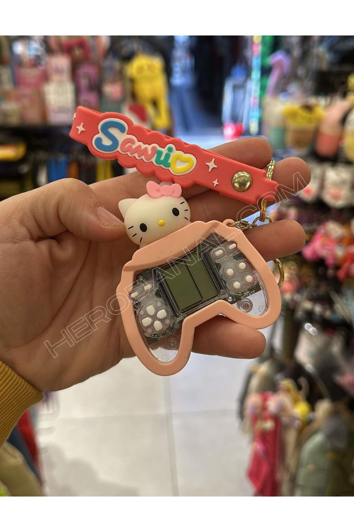Hello Kitty Tetris Oyunlu Joystick Anahtarlık 
