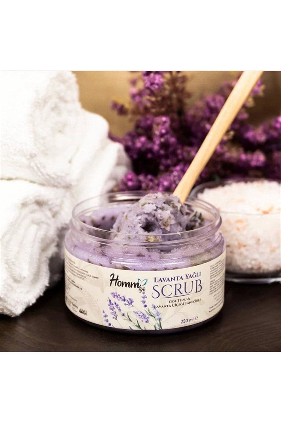 Homm Life Lavanta Yağlı Bitki Tanecikli Scrub 250 ml